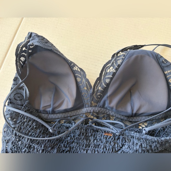 Victoria’s Secret PINK slate blue crochet lace dress size large - Picture 7 of 10